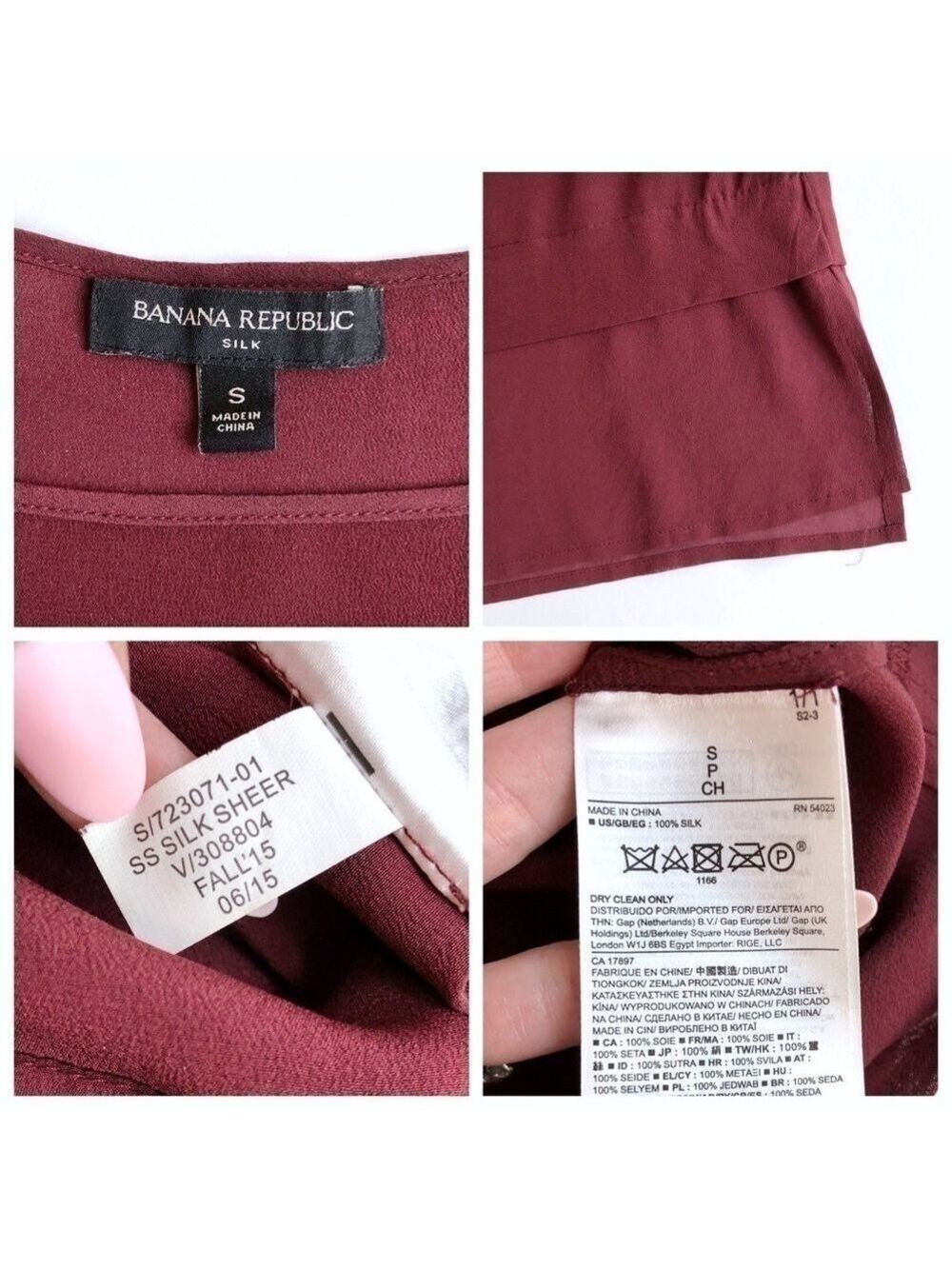 Banana Republic Silk Sheer Panel Top - Picture 7 of 8